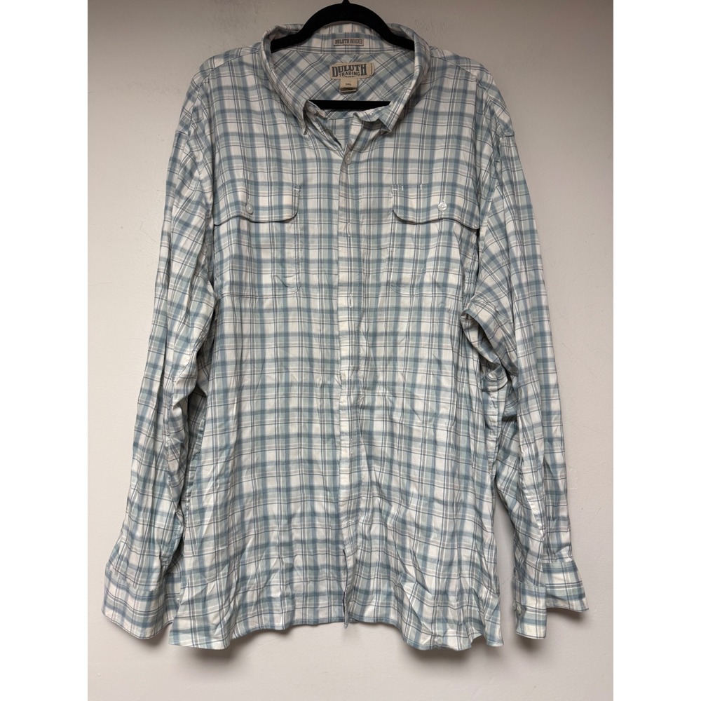 Duluth Trading Co Flannel Plaid Long Sleeve Button Down Shirt 3XL Men's